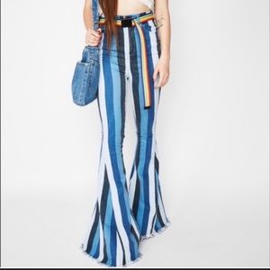 Show me your mu mu striped jeans